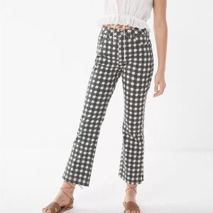 Urban Outfitters Kick Flare Gingham Jean